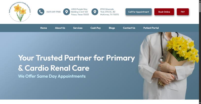 Homepage of Daffodil Clinic