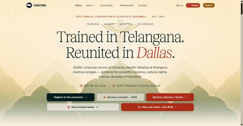 Homepage of OGKTMA